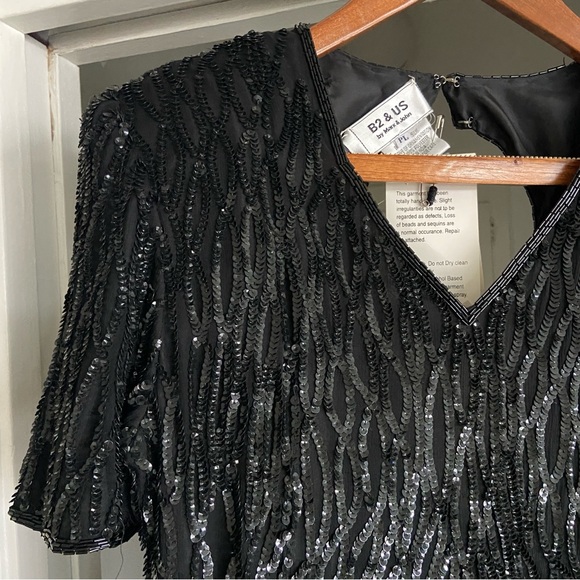B2 & US by Mark & John Silk Sequins Cocktail Dress - Picture 3 of 14
